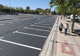 Aspecto actual del nuevo parking en superficie, en la zona de la Chinchibarra.