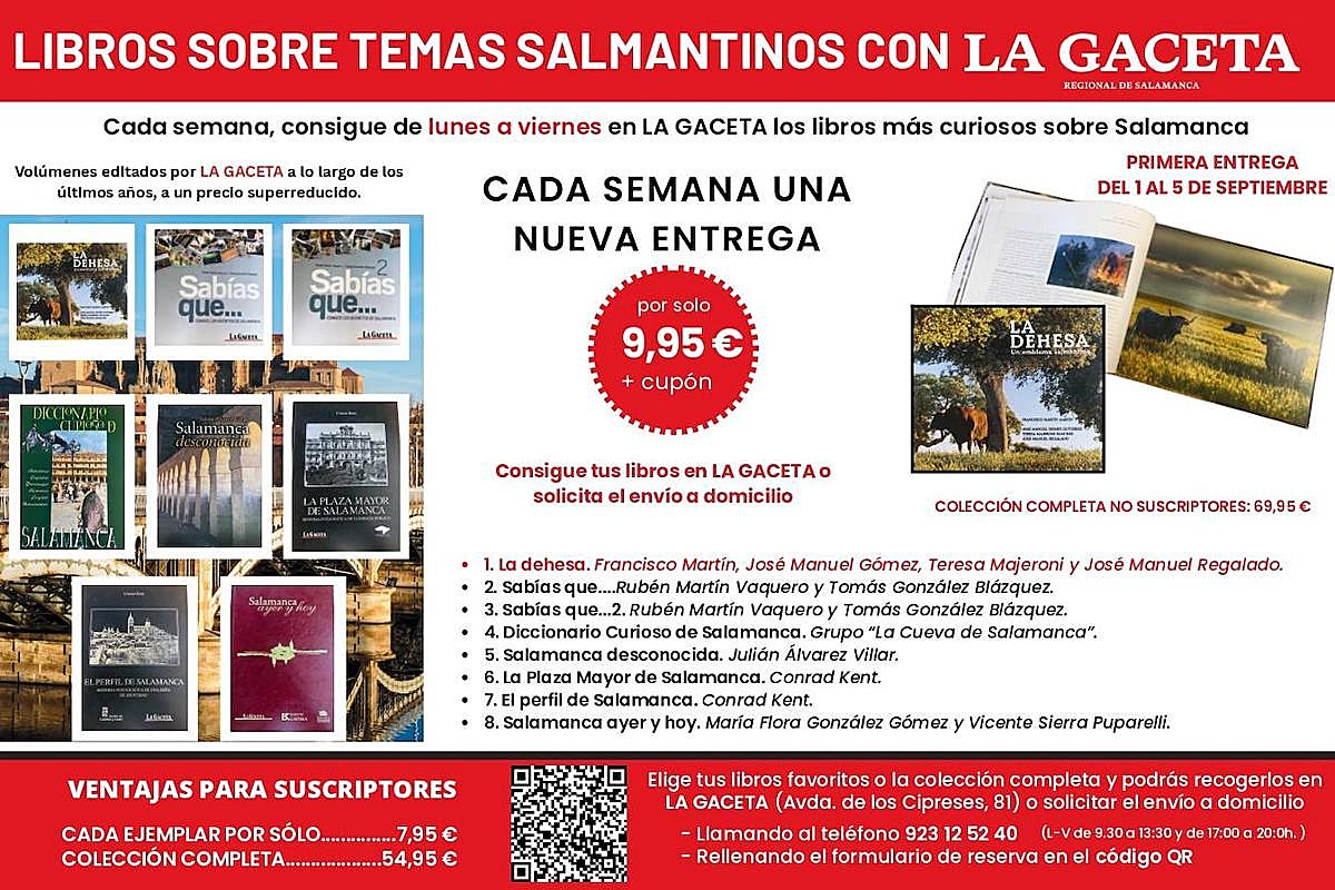 Consigue la colección 'Libros sobre temas salmantinos' por solo 9,95 euros/ejemplar