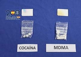 Cocaína y MDMA sustraídos.