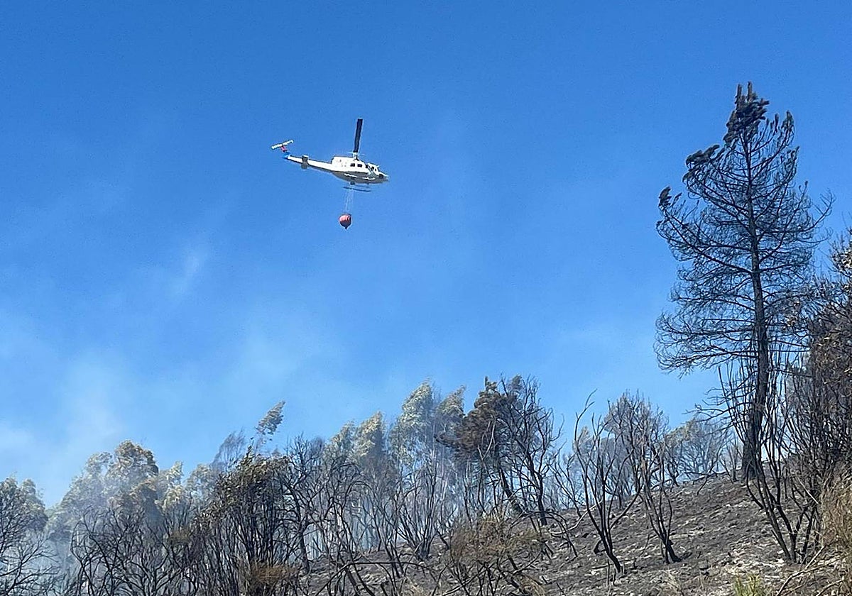 El incendio de Garcibuey, en imágenes