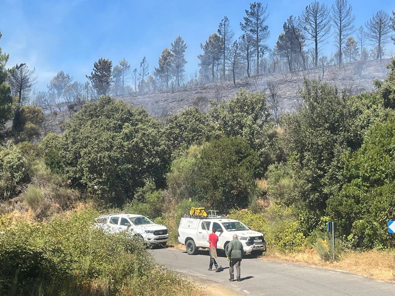El incendio de Garcibuey, en imágenes
