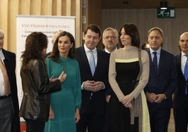 La reina Letizia, en su última visita a Salamanca.