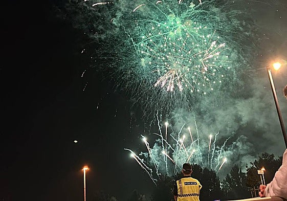 Imagen de los fuegos en Salamanca.