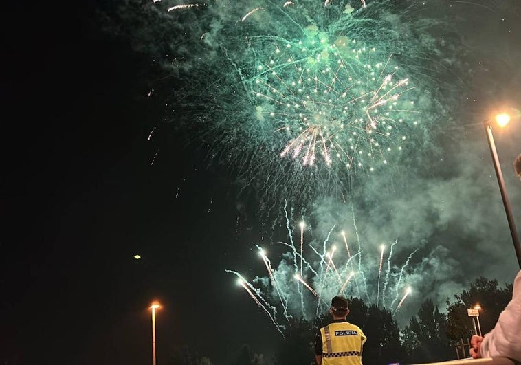 Imagen de los fuegos en Salamanca
