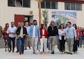 Imagen de la visita del secretario autonómico del PSOE en Castilla y León, Carlos Martínez, al recinto.