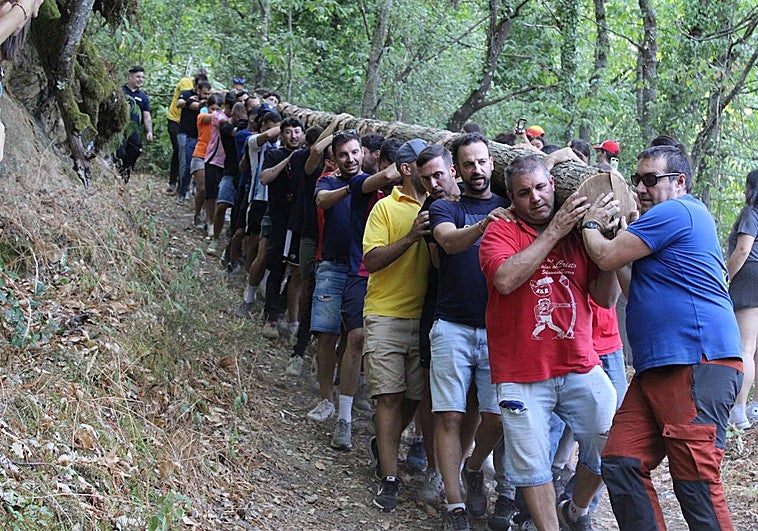 Bajada del castillo desde el castañar de San Esteban