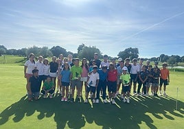 Imagen de los participantes este sábado en La Valmuza Golf.