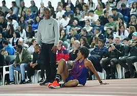 Iván Pedroso y Yulimar Rojas, en la Carlos Gil Pérez el pasad mes de marzo.