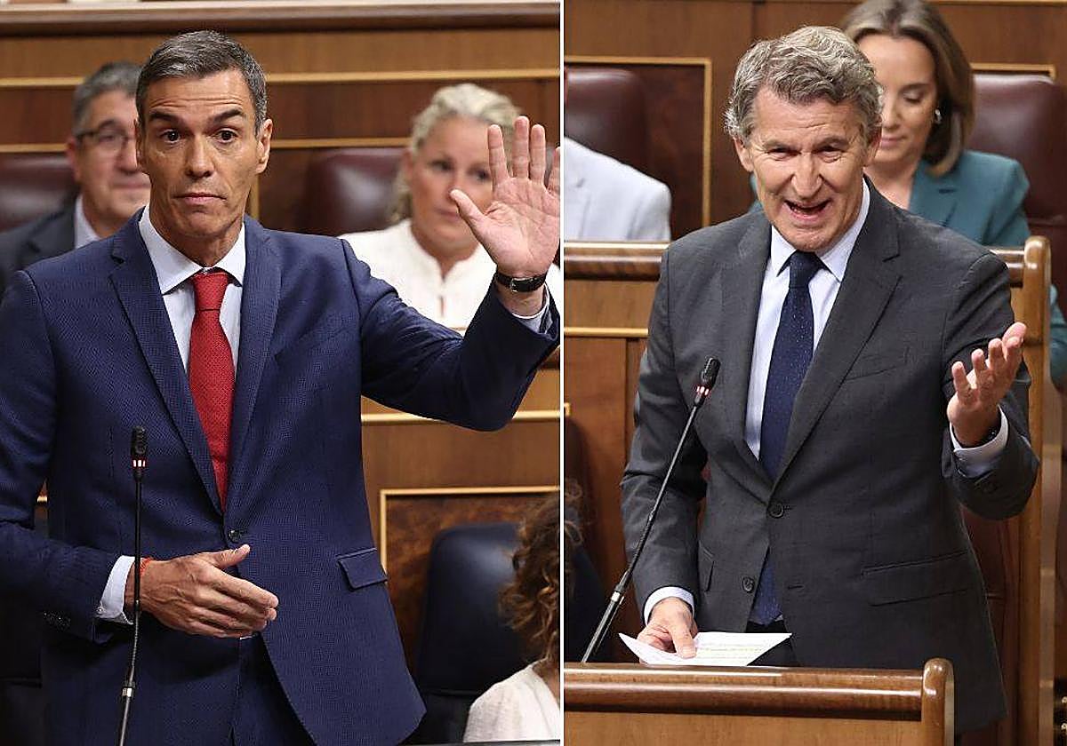 Pedro Sánchez y Alberto Núñez Feijóo.