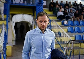 Mario Simón, en su primer partido en el Reina Sofía.