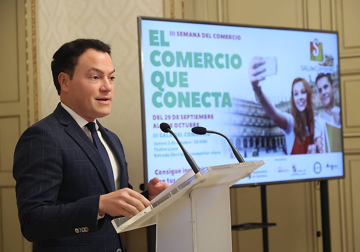 Pedro Martínez Córdoba, este lunes en el Ayuntamiento de Salamanca.