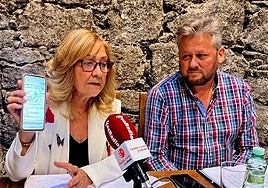 Purificación Pozo y Jonathan Sánchez, esta tarde de viernes en Béjar.