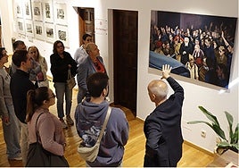 Presentación del cuadro en la Casa Museo Unamuno.