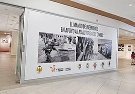 La exposición 'El Mando de Ingenieros en apoyo a las autoridades civiles' incorpora nuevos paneles de las últimas actuaciones desarrolladas este verano