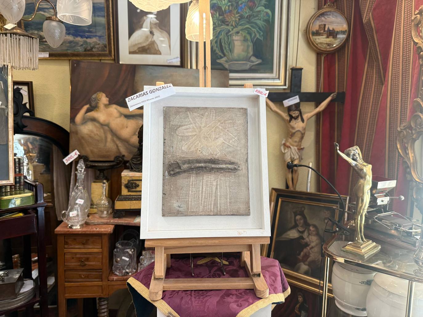 Una de las obras del pintor salmantino Zacarías González que se venden en Antigüedades Matusalén.