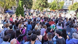 Manifestación en la plaza de los Bandos a favor de Palestina