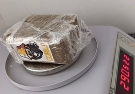 El hachís intervenido en Arapiles.