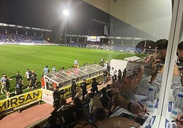 La Policía Nacional, en el estadio.