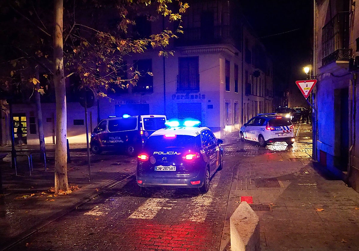 Patrullas policiales, durante las celebraciones de Nochevieja.