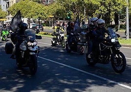 Imagen de la concentración motera que se ha celebrado en la mañana de este domingo en Salamanca.