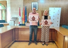 Tomás Pérez y Concepción Miguélez en la presentación de la Feria del Barro.