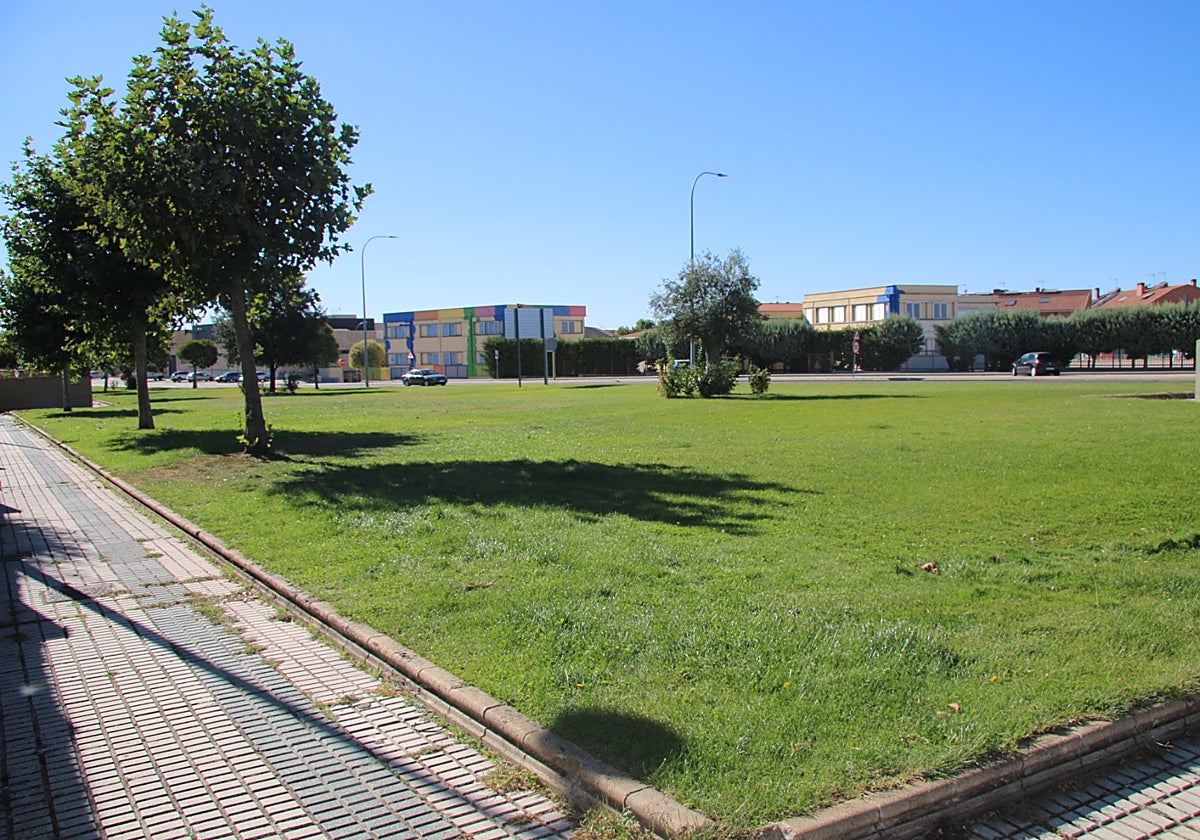 Una de las zonas verdes de la travesía de Villares de la Reina.