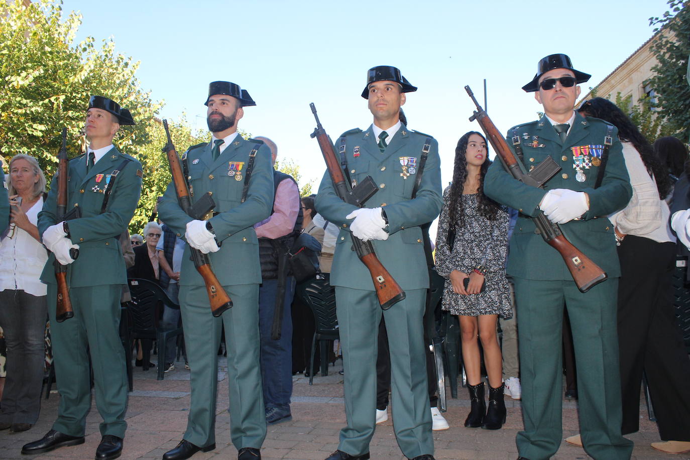 Solemnidad y fidelidad a la bandera, en los actos de la Guardia Civil de Ciudad Rodrigo