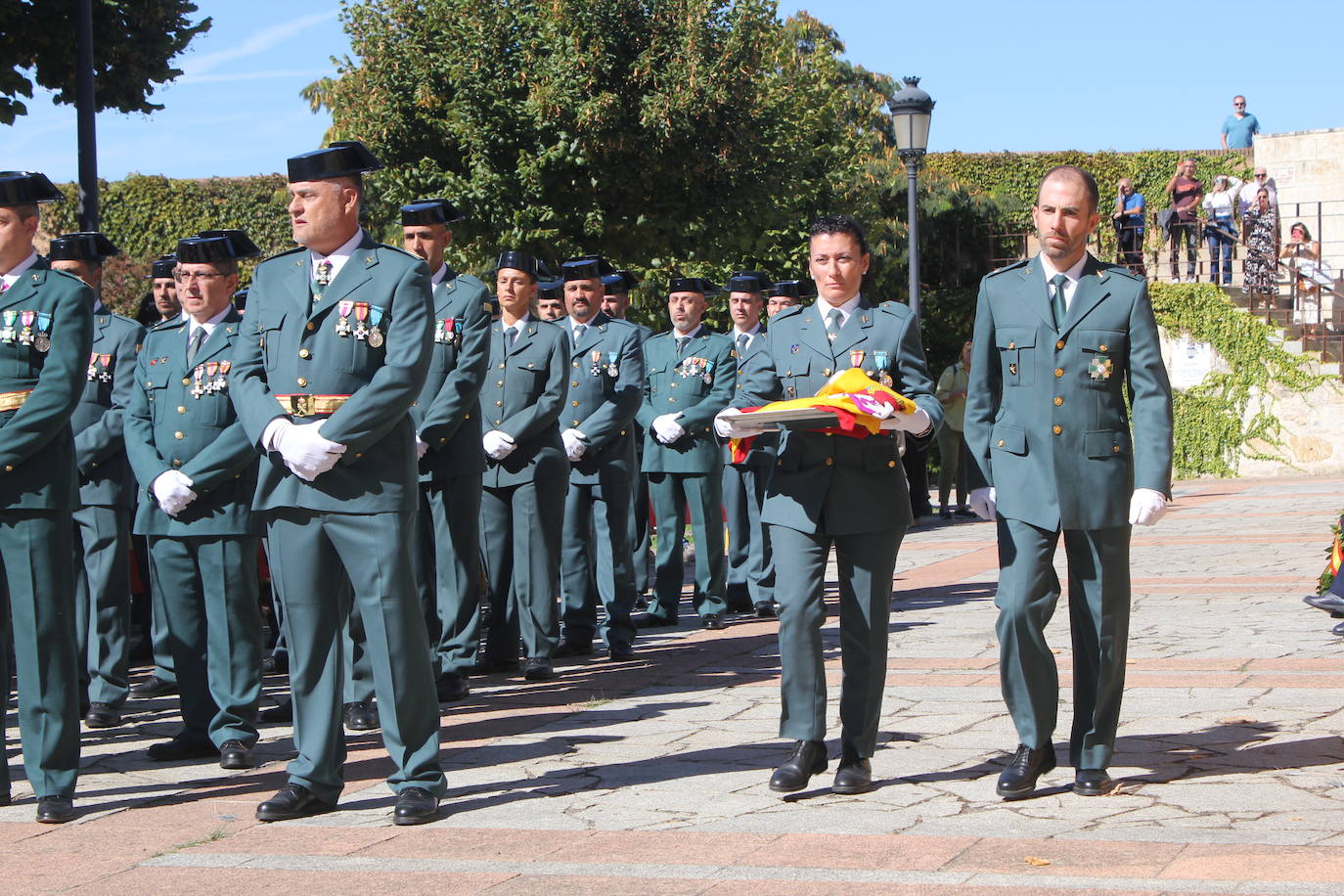 Solemnidad y fidelidad a la bandera, en los actos de la Guardia Civil de Ciudad Rodrigo
