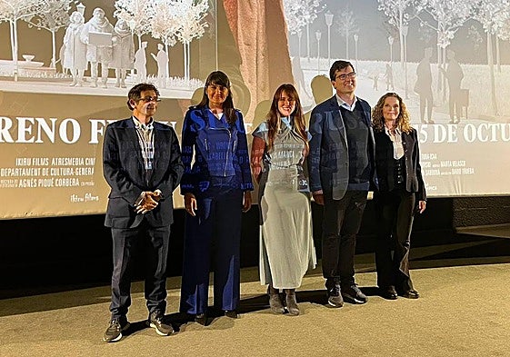 La secretaria de Estado de Digitalización e Inteligencia Artificial, María González Veracruz; la subsecretaria de Cultura, Carmen Páez; el director general del Instituto de la Cinematografía y de las Artes Audiovisuales, Ignasi Camós; y Jaime Ortiz Artiña.