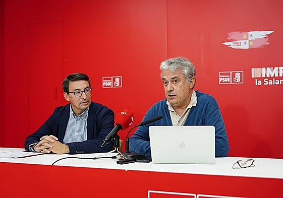 Los socialistas Fernando Pablos y Fernando Rubio.