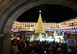 La Cabalgata de Reyes, el año pasado a su paso por la Plaza Mayor.