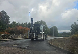 Maquinaria trabajando sobre la zona
