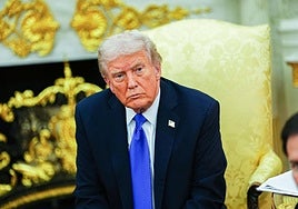 El presidente de Estados Unidos, Donald Trump, recibe al secretario general de la OTAN, Mark Rutte.