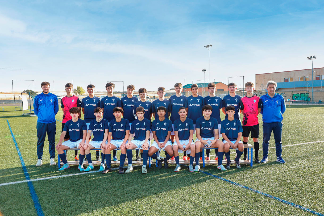 Mario Medina (entrenador), Juan Carlos Muñoz (delegado), Marcos, Amancio Diego, Héctor, Alberto, Pablo, Sergio, Rodrigo, Daniel, Ignacio, Alfonso, Aritz, Eugenio Manuel, Miguel, Sergio, Iván, Aitor, Sergio, Samuel, Alexis, Bruno, Iván y Axel.