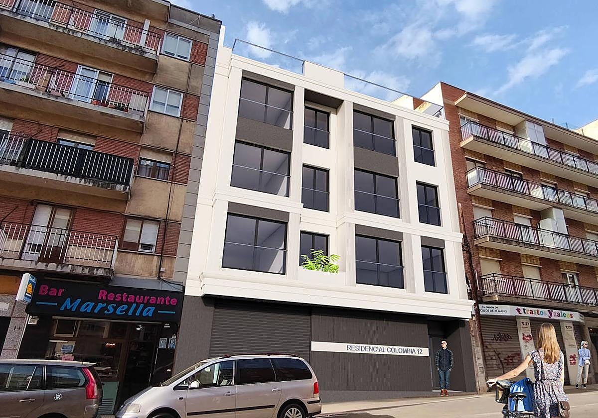 La fachada del nuevo edificio de la calle Colombia.