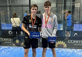 Samuel y Diego Rivas, tras obtener las medallas en el Campeonato de España.