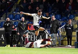 Carlos de la Nava, en el encuentro contra el Pontevedra.