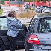 Imagen de la inundación provocada por la rotura de la tubería.