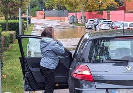 Imagen de la inundación provocada por la rotura de la tubería.