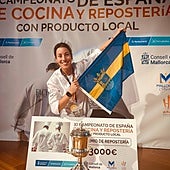 Sara Cámara, tras obtener el premio en el campeonato nacional.