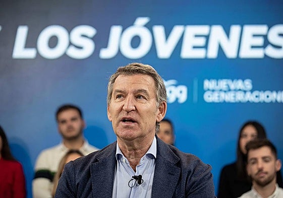 El presidente del Partido Popular, Alberto Núñez Feijóo