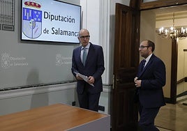 El presidente de la Diputación, Javier Iglesias, y el diputado de Economía y Hacienda, Marcos Iglesias