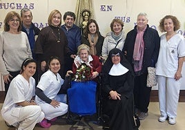 Teresa celebró su centenario en Las Hermanitas.