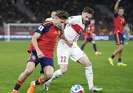 Fermin Lopez de España y Mustafa Eskihellac de Turquía durante el encuentro.