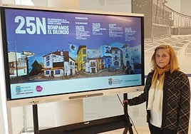 La concejala de Igualdad de Santa Marta de Tormes, Juani Rubio, presenta el programa del 25-N.