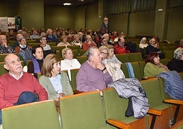 Asistentes a la charla sobre el patrimonio industrial en la Escuela de Ingenieros de Béjar.