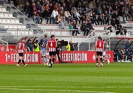 Imagen del partido entre Unionistas y Bilbao Athletic de este pasado sábado, 1 de noviembre.