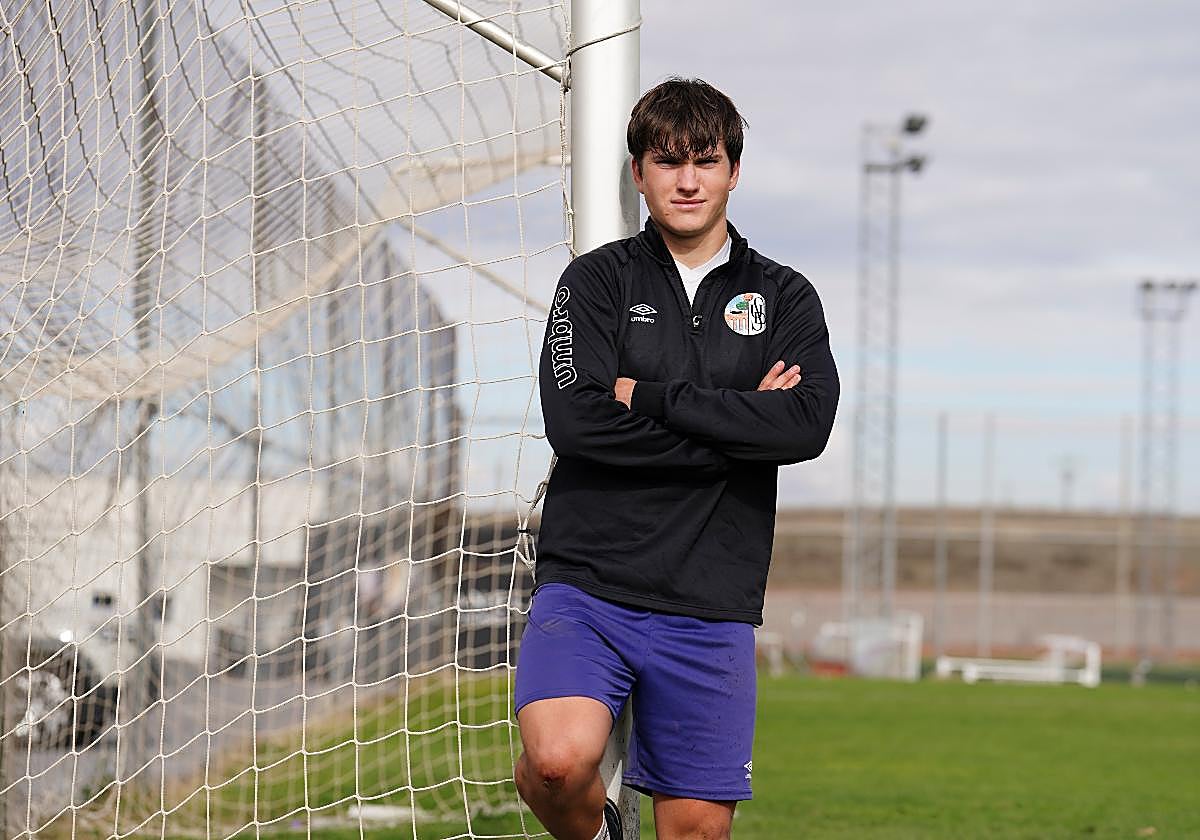 Carrasco, en el anexo, tras finalizar el entrenamiento del miércoles.