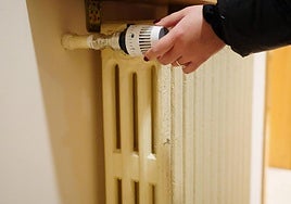 Regulador de temperatura en un radiador.