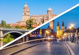 Salamanca (arriba) y Würzburg (abajo).